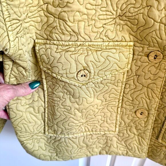 NWT Joie “Brooke” quilted cotton jacket In yellow olive oil. Size S - Picture 6 of 13